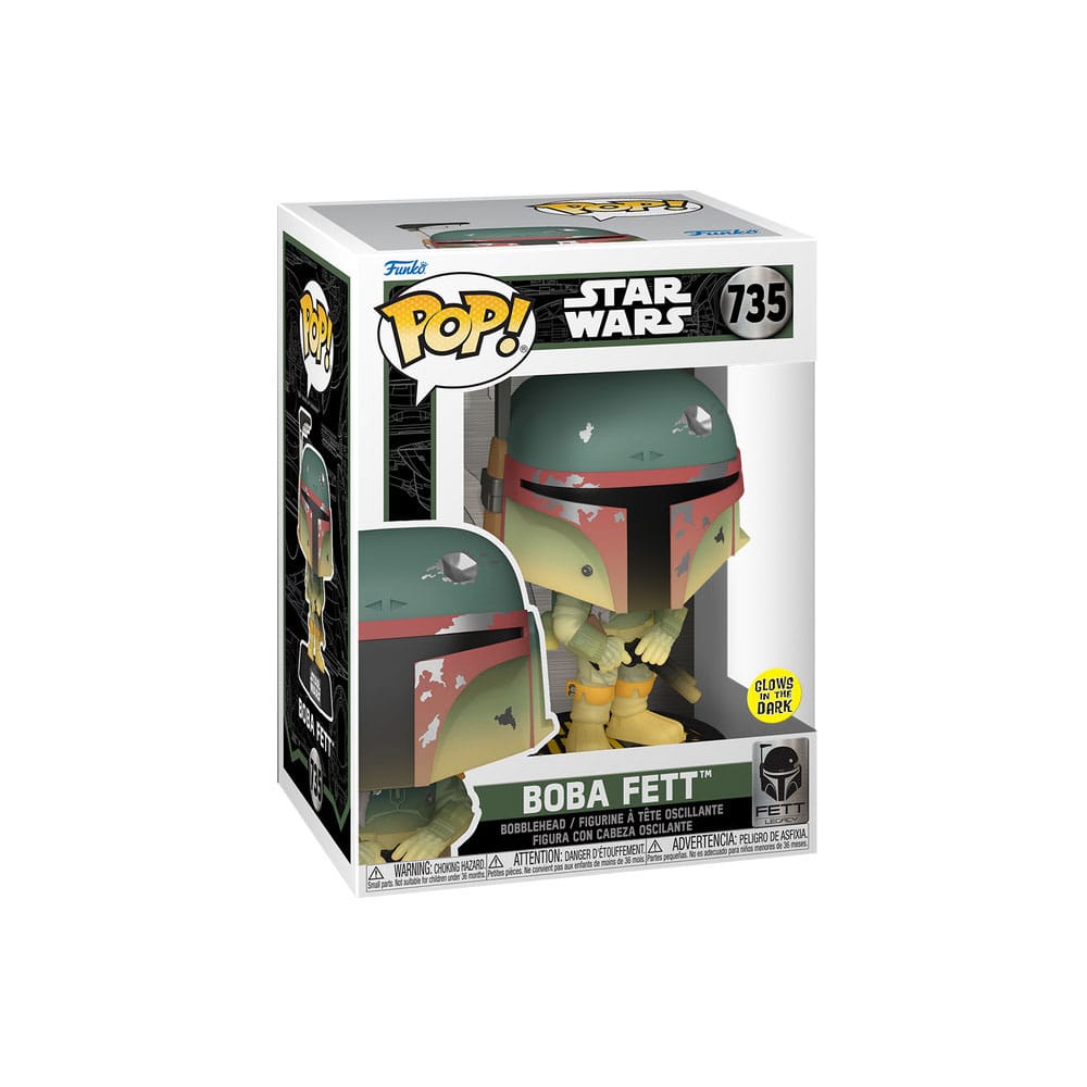 Funko Pop! Star Wars - Fett Legacy Boba Fett #735 Bobblehead GITD ( Imagem 2 de 2 ) - Preview