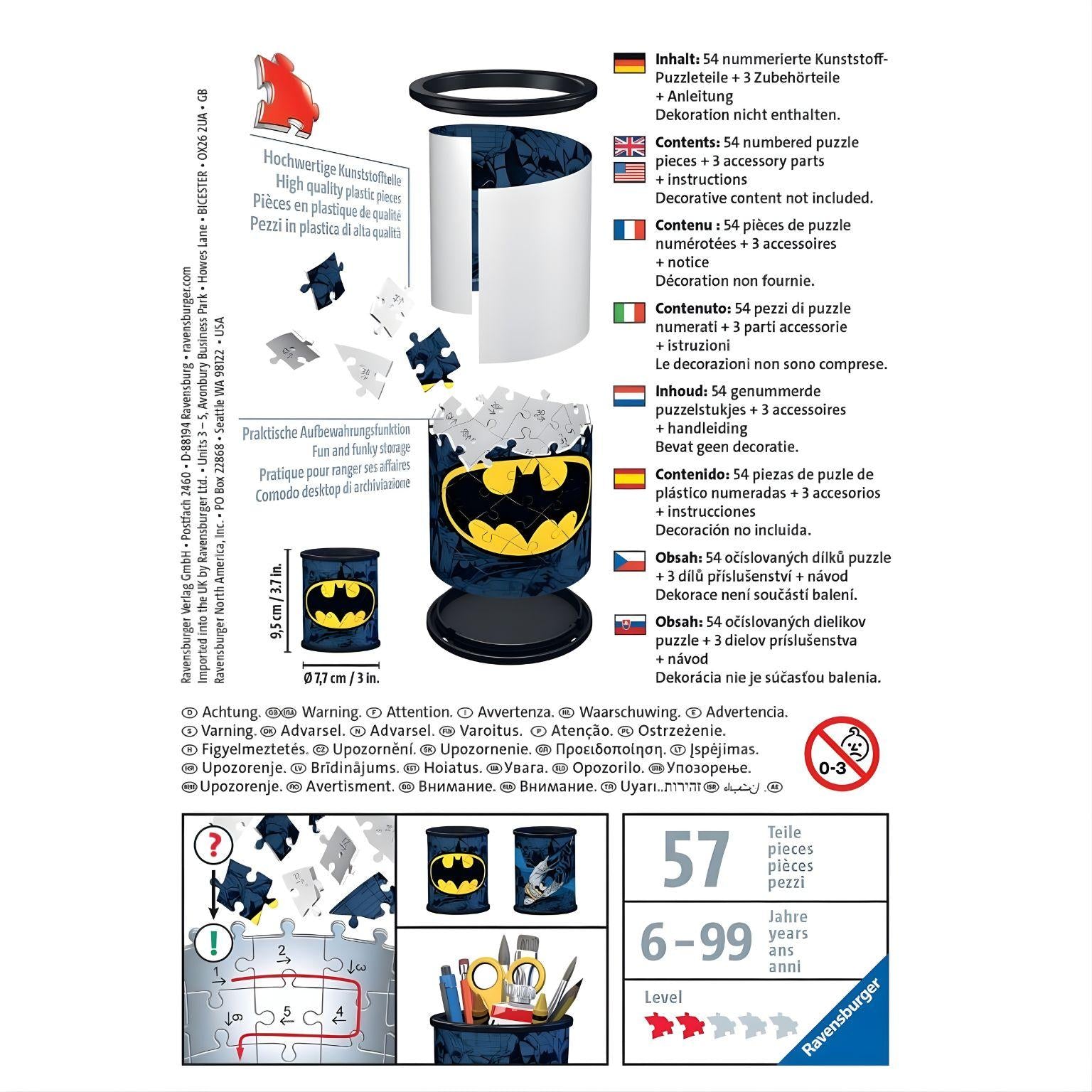Batman 3D Puzzle Pencil Holder ( Imagem 3 de 4 ) - Preview