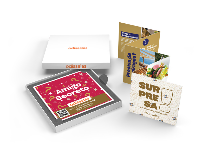 Pack Presente Odisseias - Amigo Secreto | Experiência de Spa, gourmet ou aventura | 1 ou 2 pessoas ( Imagem 2 de 4 ) - Preview