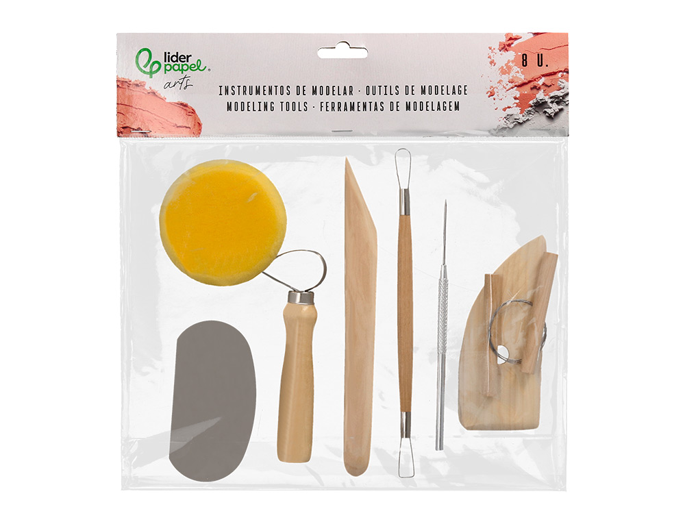 Instrumentos de modelar liderpapel pack 8 ferramentas sortidas certificado fsc ( Imagem 2 de 11 ) - Preview