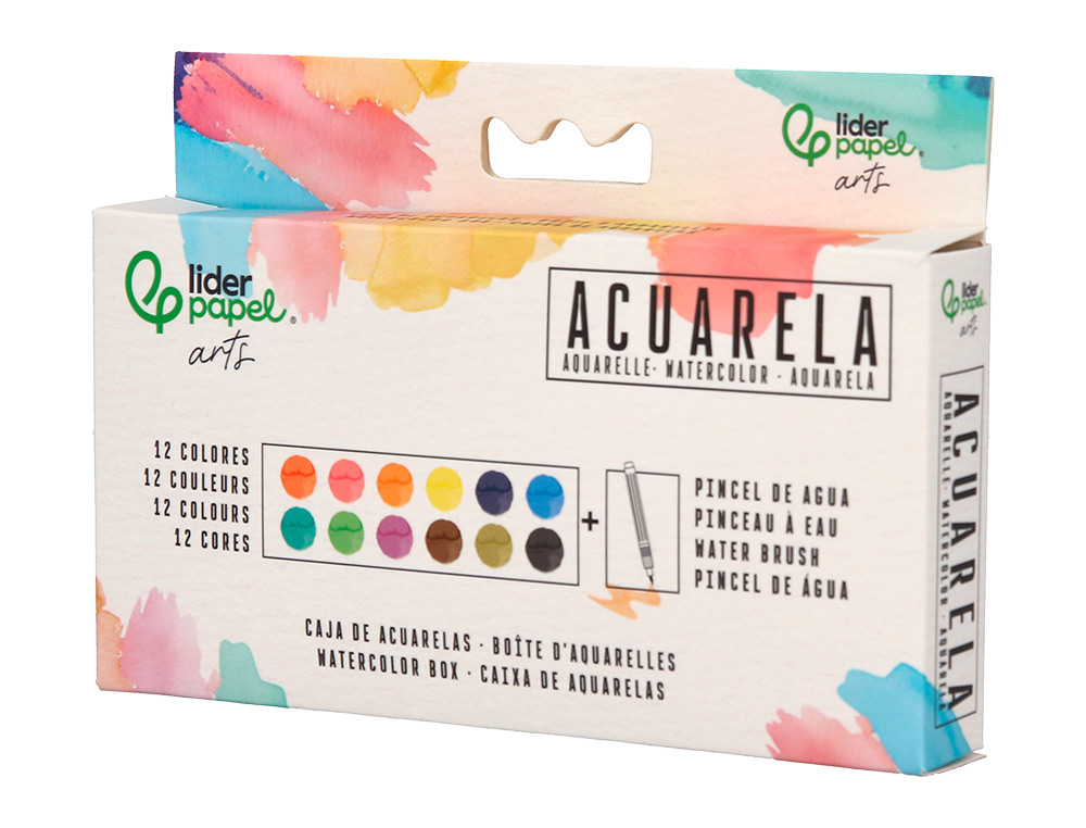 Aguarela liderpapel 12 cores com pincel de água recarregável estojo de plástico ( Imagem 4 de 8 ) - Preview