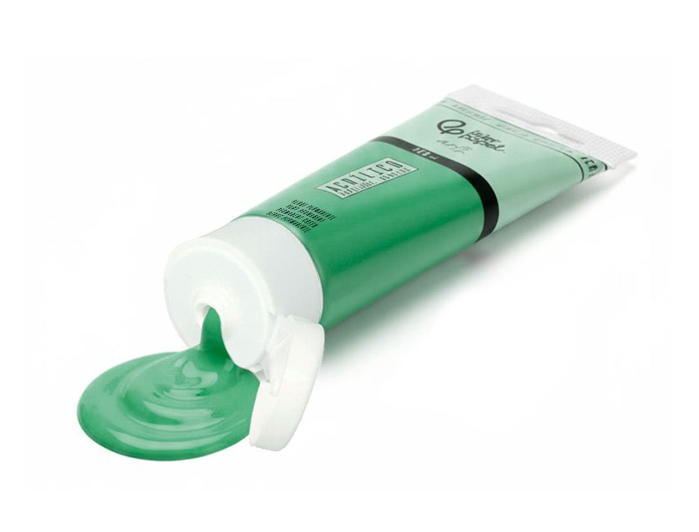 Pintura acrilica liderpapel tubo de plastico de 120 ml color verde permanente ( Imagem 4 de 6 ) - Preview