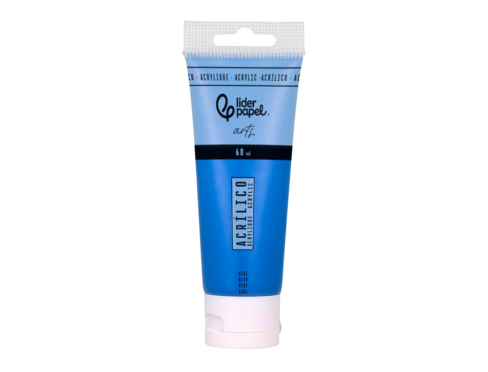 Pintura acrilica liderpapel tubo de plastico de 60 ml color azul ç ( Imagem 2 de 6 ) - Preview