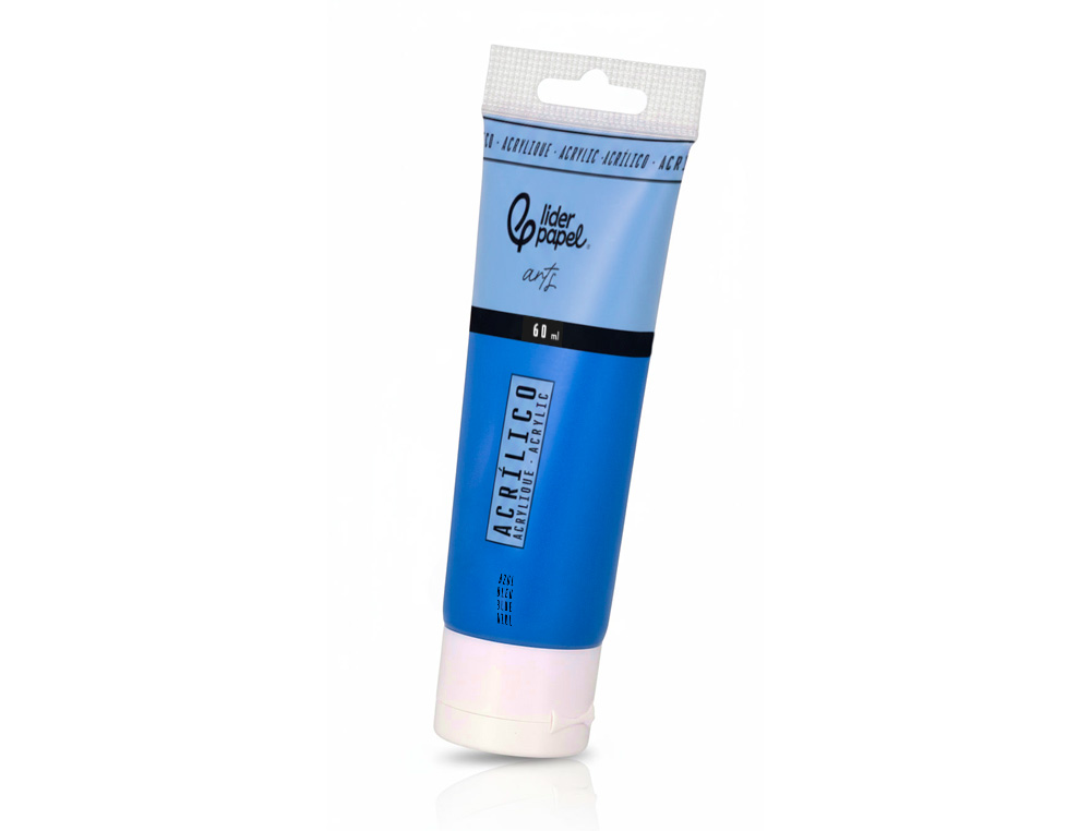 Pintura acrilica liderpapel tubo de plastico de 60 ml color azul ç ( Imagem 3 de 6 ) - Preview