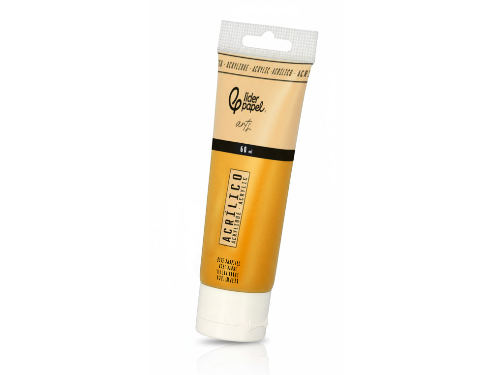 Pintura acrilica liderpapel tubo de plastico de 60 ml color ocre amarillo ( Imagem 3 de 6 ) - Preview