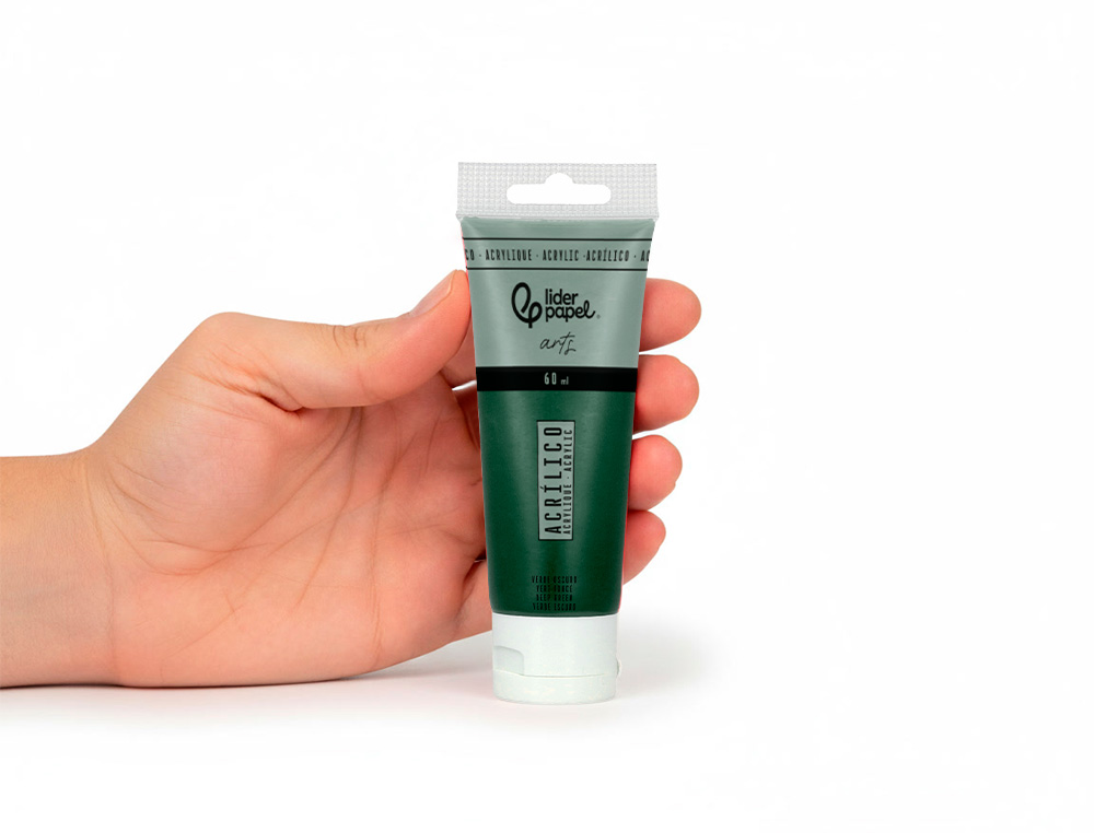 Pintura acrilica liderpapel tubo de plastico de 60 ml color verde oliva ( Imagem 5 de 6 ) - Preview