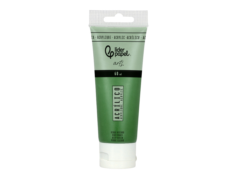 Pintura acrilica liderpapel tubo de plastico de 60 ml color verde oscuro ( Imagem 2 de 6 ) - Preview