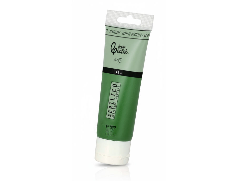 Pintura acrilica liderpapel tubo de plastico de 60 ml color verde oscuro ( Imagem 3 de 6 ) - Preview