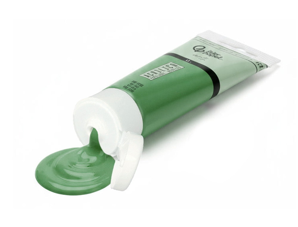 Pintura acrilica liderpapel tubo de plastico de 60 ml color verde oscuro ( Imagem 4 de 6 ) - Preview