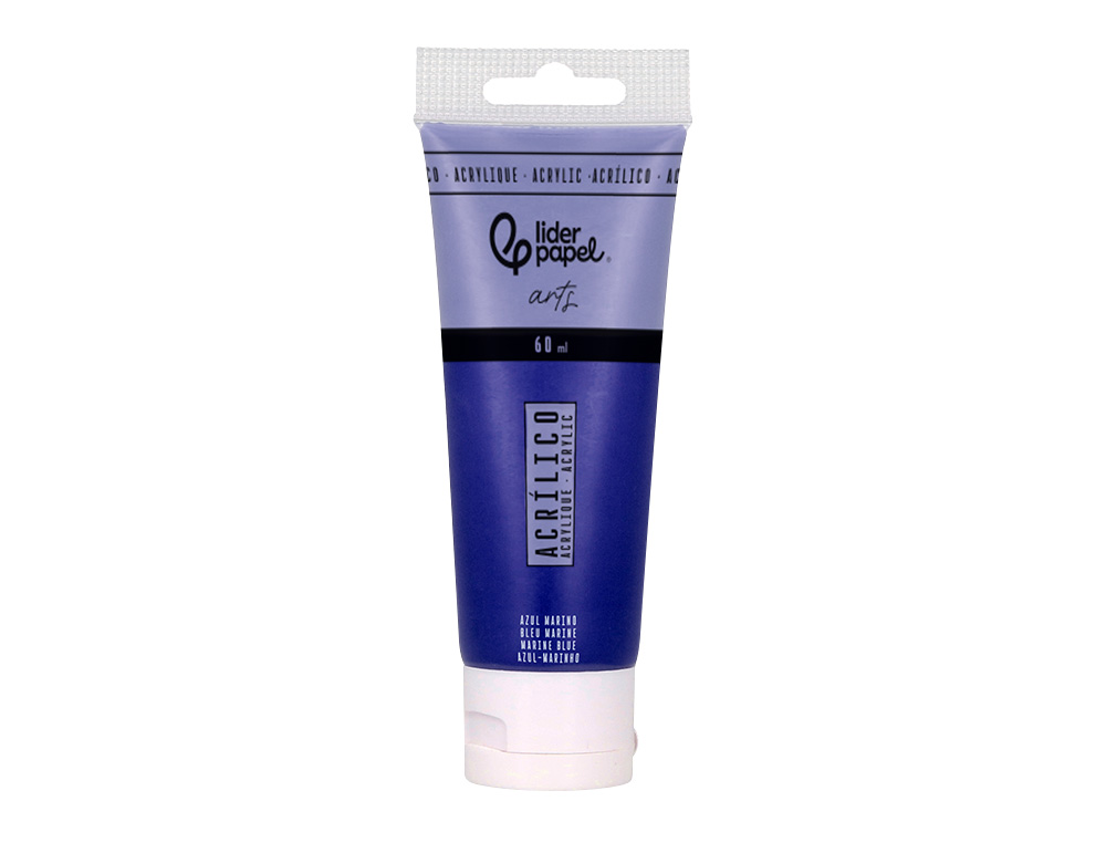 Pintura acrilica liderpapel tubo de plastico de 60 ml color azul marino ( Imagem 2 de 6 ) - Preview