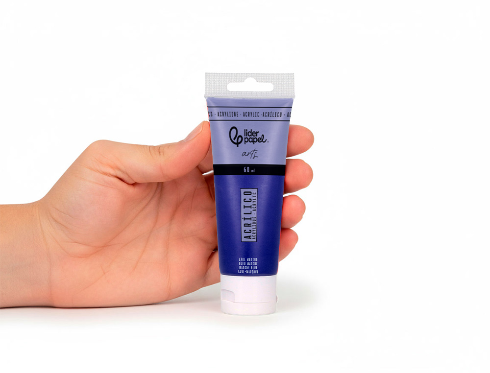 Pintura acrilica liderpapel tubo de plastico de 60 ml color azul marino ( Imagem 5 de 6 ) - Preview