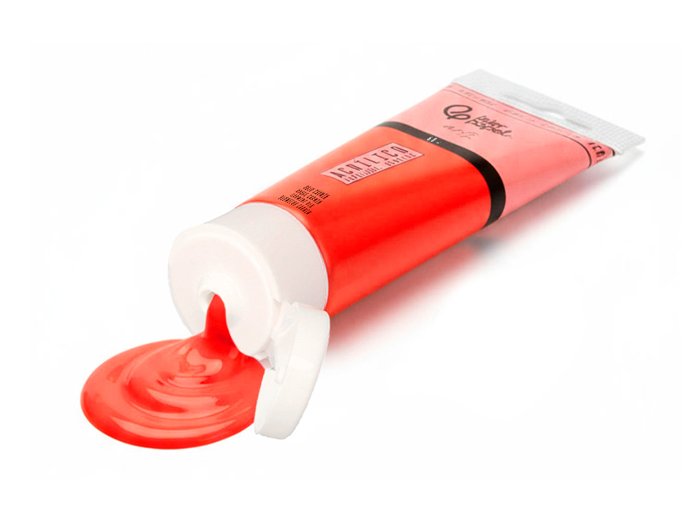 Pintura acrilica liderpapel tubo de plastico de 60 ml color rojo carmin ( Imagem 4 de 6 ) - Preview
