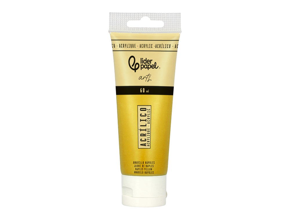 Pintura acrilica liderpapel tubo de plastico de 60 ml color amarillo napoles ( Imagem 2 de 6 ) - Preview