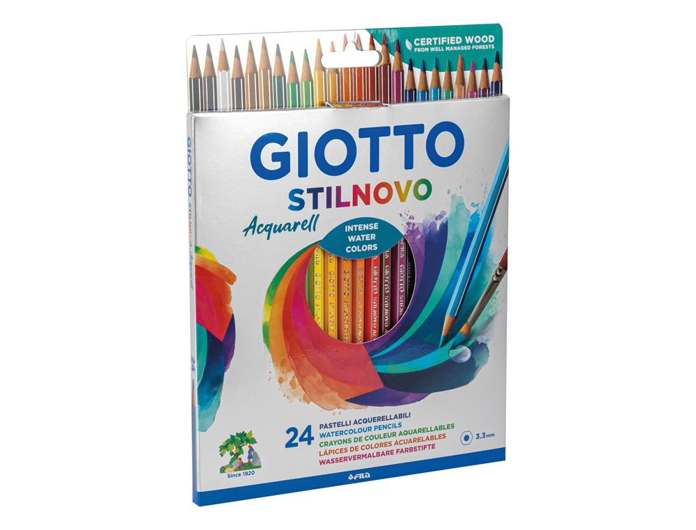 GIOTTO - CX. 24 LAPIS DE COR ACQUARELL - F255800 ( Imagem 2 de 3 ) - Preview