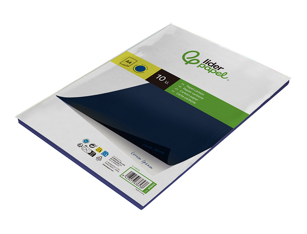 Papel quimico liderpapel azul formato din a4 bolsa de 10 folhas ( Imagem 5 de 7 ) - Preview