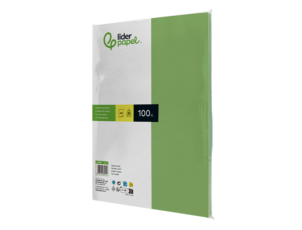 Papel de cor liderpapel din a4 80 gr verde resma de 100 folhas ( Imagem 3 de 8 ) - Preview