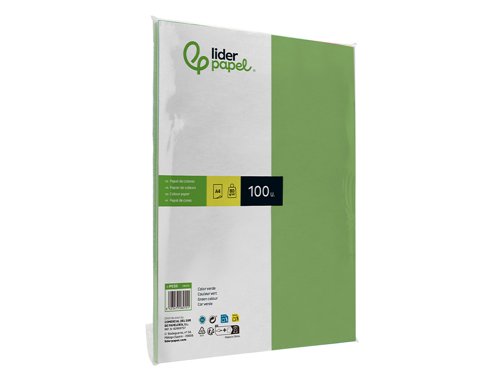 Papel de cor liderpapel din a4 80 gr verde resma de 100 folhas ( Imagem 5 de 8 ) - Preview