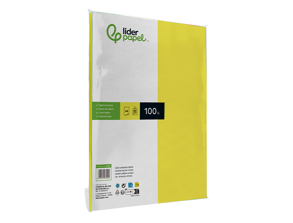 Papel de cor liderpapel din a4 pack 100 folhas limao ( Imagem 5 de 8 ) - Preview