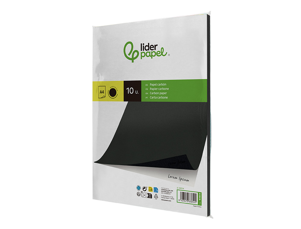 Papel Quimico Liderpapel Preto Formtato Din A4 Bolsa De 10 Folhas ( Imagem 3 de 7 ) - Preview
