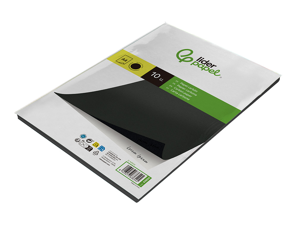 Papel Quimico Liderpapel Preto Formtato Din A4 Bolsa De 10 Folhas ( Imagem 5 de 7 ) - Preview