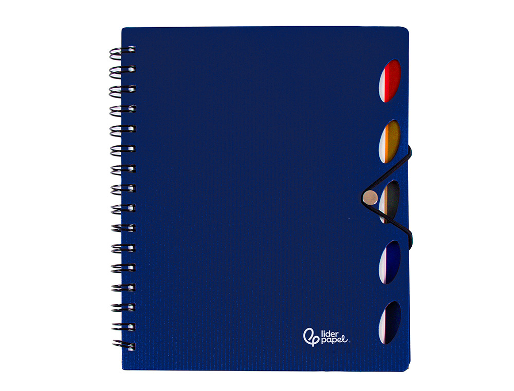 Caderno espiral liderpapel executive 100 fls a5 azul quad ( Imagem 2 de 9 ) - Preview