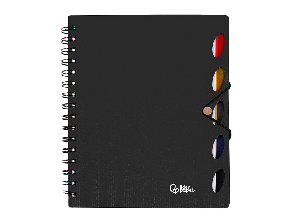 Caderno espiral liderpapel executive 100 fls a5 preto quad ( Imagem 2 de 8 ) - Preview