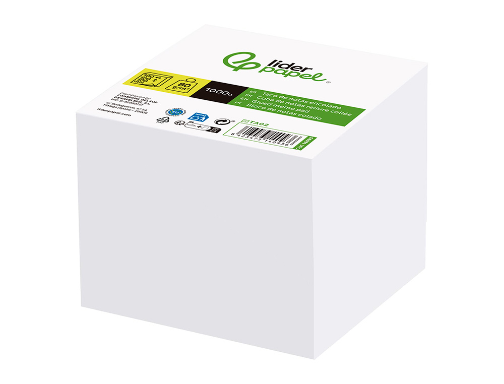 Bloco notas liderpapel colado 100x100x100 ( Imagem 4 de 12 ) - Preview