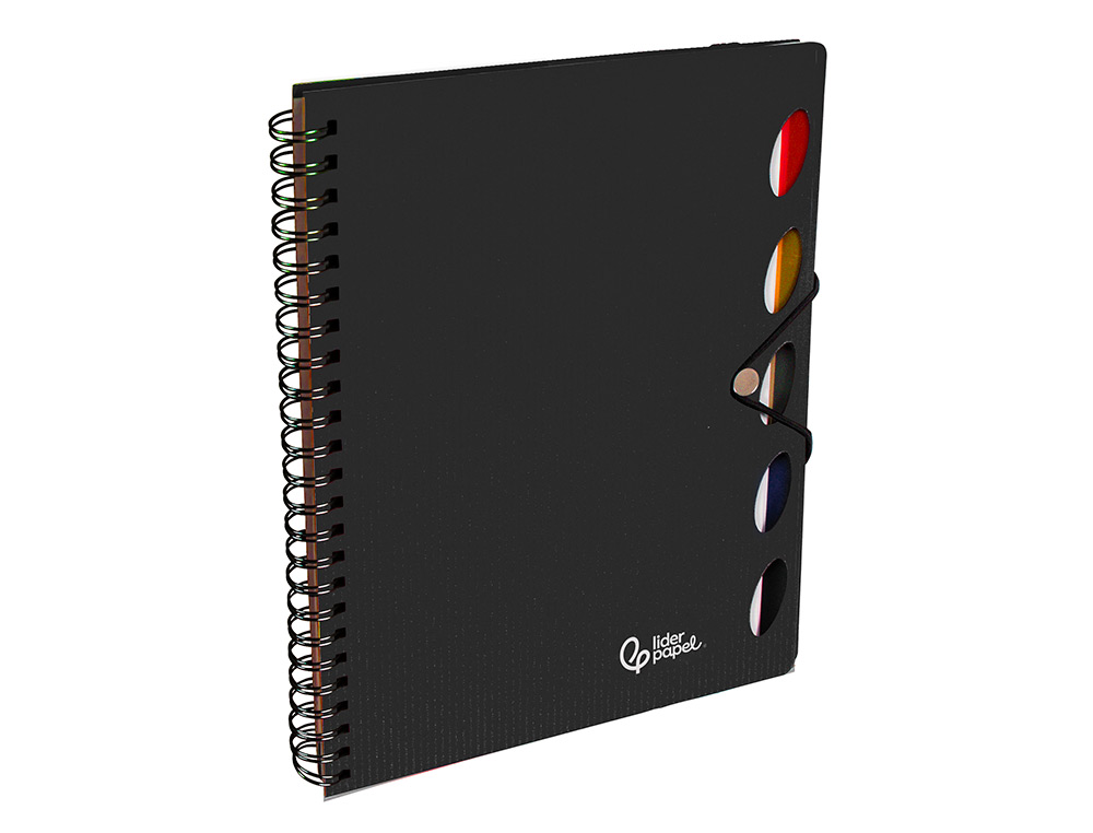 Caderno espiral liderpapel executive 100 fls a4 preto quad ( Imagem 3 de 8 ) - Preview
