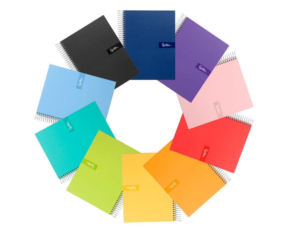 Caderno espiral Liderpapel. Din. A4. Capa forrada. 80 folhas, 90 gramas. Pautado, com margem. Cores sortidas ( Imagem 4 de 27 ) - Preview