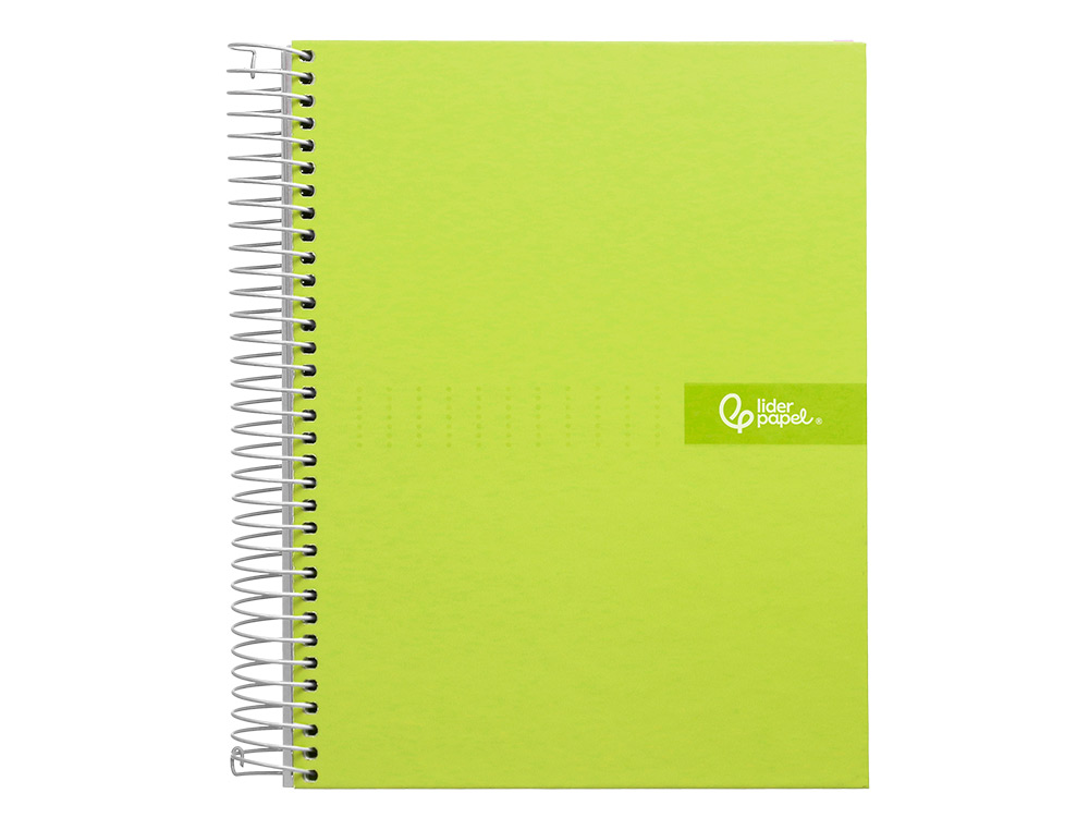Caderno espiral liderpapel din a4 crafty capa forrada 120 f 90 gr quadricula 5 mm 5 bandas de cores 4 cores cor verde ( Imagem 3 de 16 ) - Preview