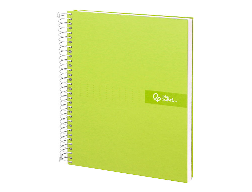 Caderno espiral liderpapel din a4 crafty capa forrada 120 f 90 gr quadricula 5 mm 5 bandas de cores 4 cores cor verde ( Imagem 5 de 16 ) - Preview