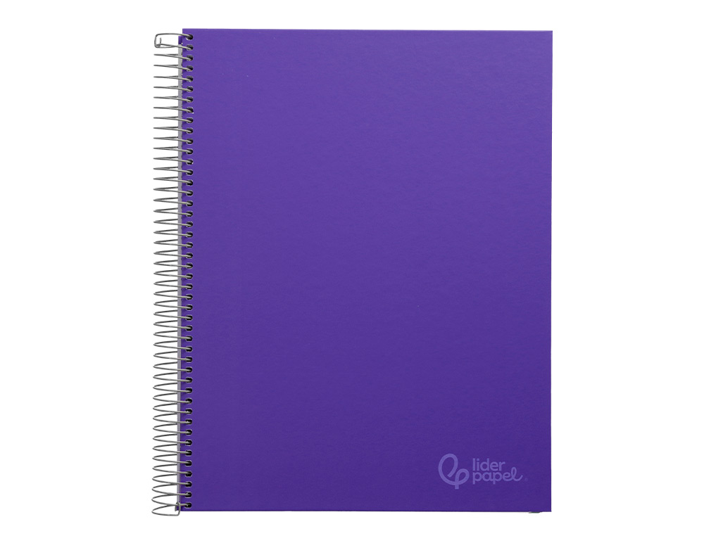 Caderno espiral liderpapel din a4 jolly capa forrada 140 f 75 gr quadricula 5mm 5 bandas de cores 4 furos cor lilas ( Imagem 2 de 15 ) - Preview