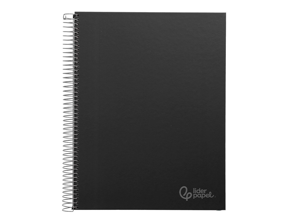 Caderno espiral liderpapel din a4 jolly capa forrada 140 f 75 gr quadricula 5mm 5 bandas de cores 4 furos cor preto ( Imagem 3 de 19 ) - Preview
