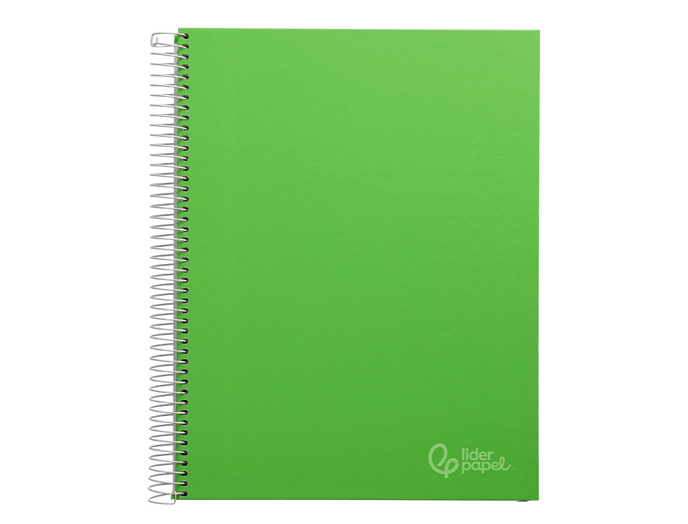 Caderno espiral liderpapel din a4 jolly capa forrada 140 f 75 gr quadricula 5mm 5 bandas de cores 4 furos cor verde ( Imagem 2 de 15 ) - Preview