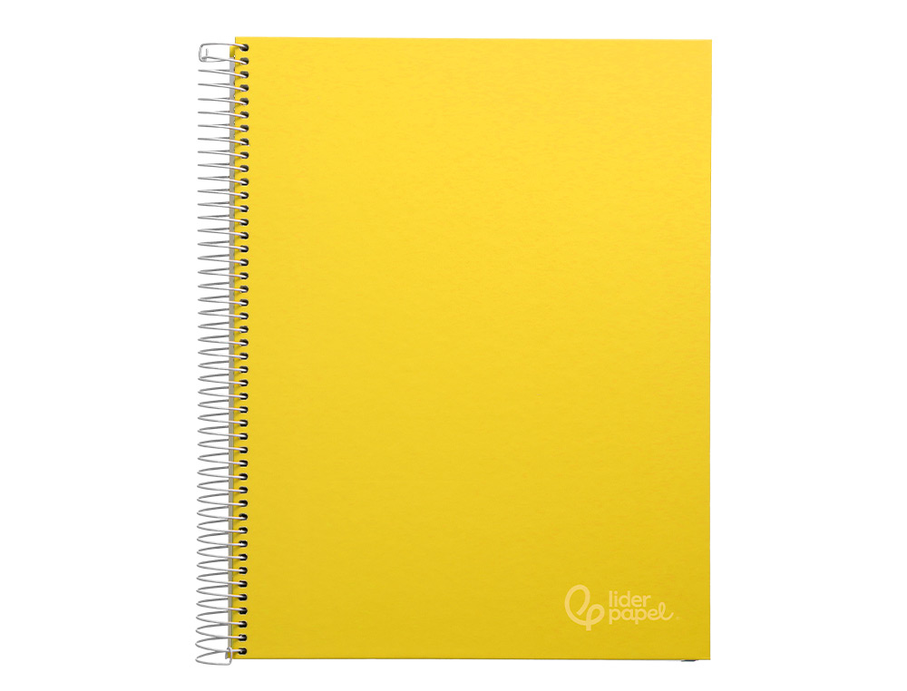 Caderno espiral liderpapel din a4 jolly capa forrada 140 f 75 gr quadricula 5mm 5 bandas de cores 4 furos cor amarelo ( Imagem 2 de 15 ) - Preview