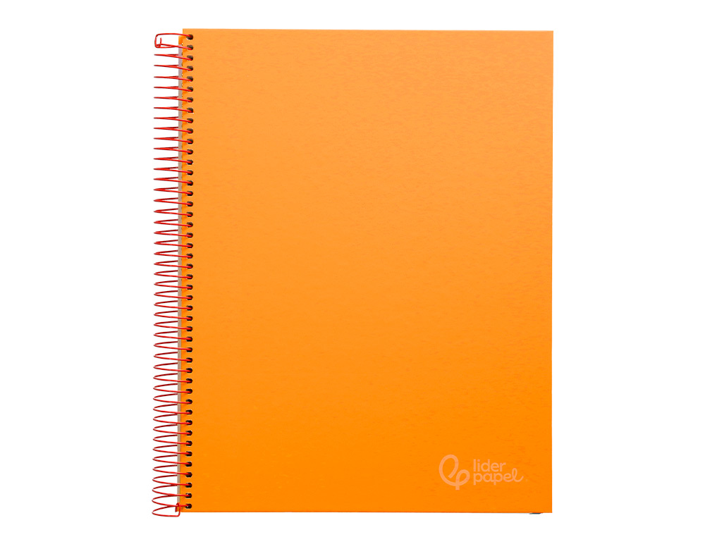 Caderno espiral liderpapel din a4 jolly capa forrada 140 f 75 gr quadricula 5mm 5 bandas de cores 4 furos cor laranja ( Imagem 2 de 15 ) - Preview