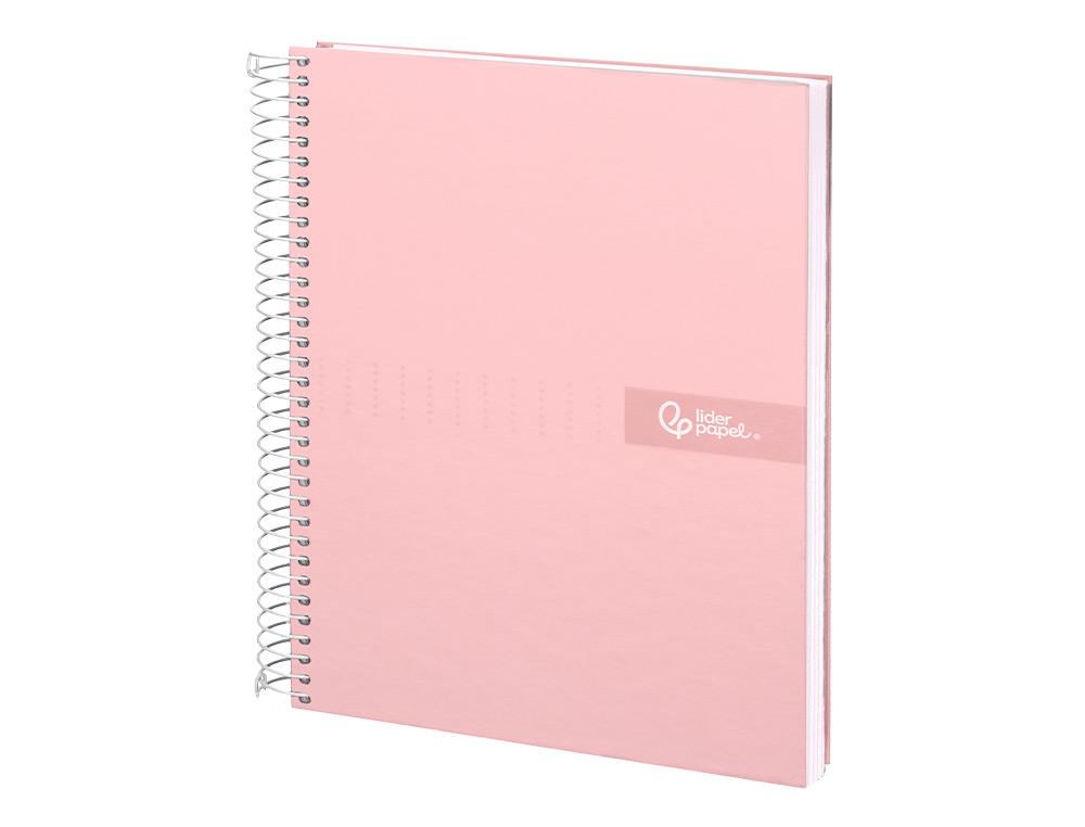 Caderno espiral liderpapel din a5 crafty capa forrada 120 f 90 gr quadricula 5mm 5 bandas de cores 6 furos cor rosa ( Imagem 4 de 16 ) - Preview