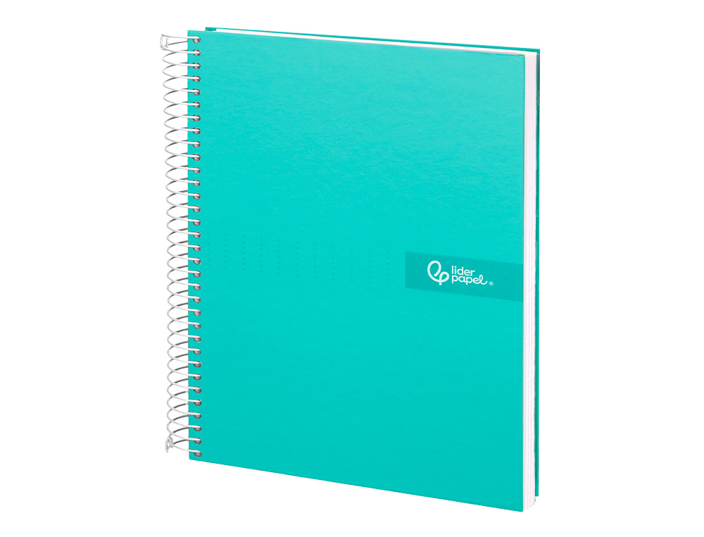 Caderno espiral liderpapel din a5 crafty capa forrada 120 f 90 gr quadricula 5mm 5 bandas de cores 6 furos cor turquesa ( Imagem 4 de 16 ) - Preview