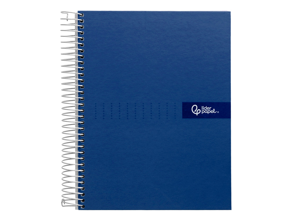 Caderno espiral liderpapel din a5 crafty capa forrada 120 f 90 gr quadricula 5mm 5 bandas de cores 6 furos cor azul ( Imagem 3 de 16 ) - Preview