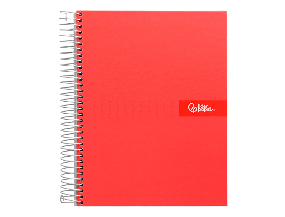 Caderno espiral liderpapel din a5 crafty capa forrada 120 f 90 gr quadricula 5mm 5 bandas de cores 6 furos cor vermelho ( Imagem 2 de 16 ) - Preview