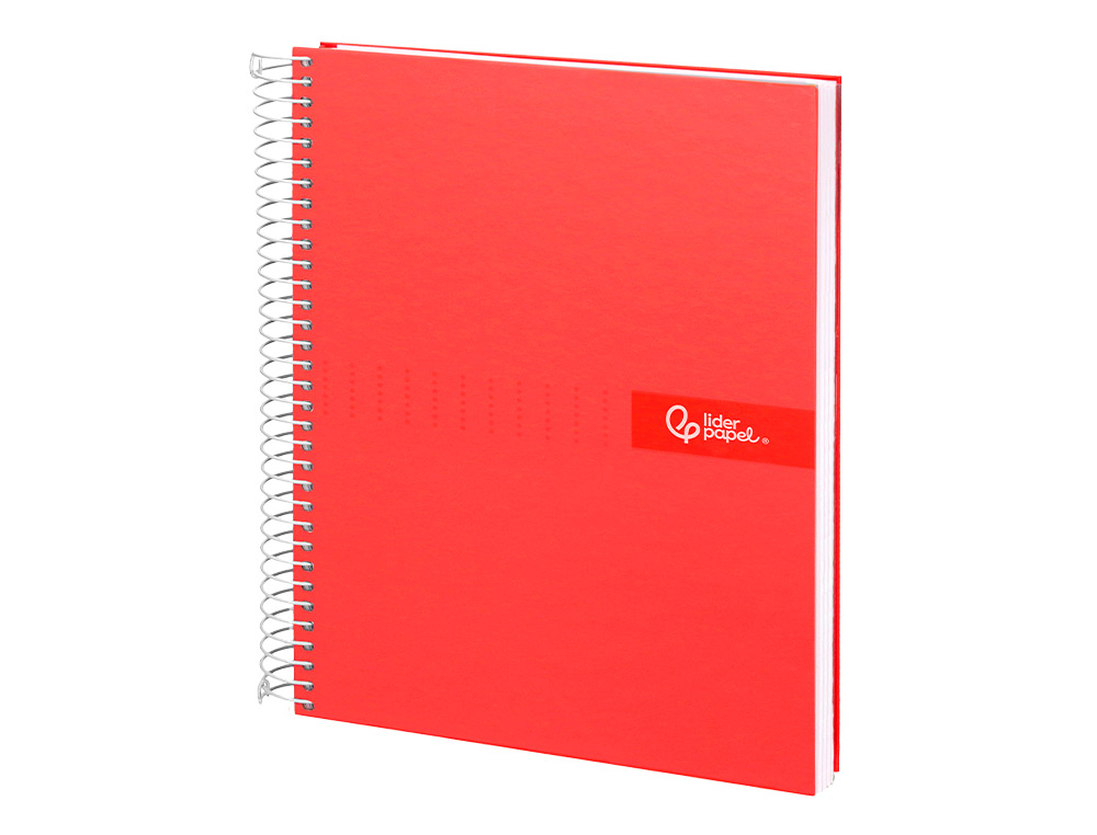 Caderno espiral liderpapel din a5 crafty capa forrada 120 f 90 gr quadricula 5mm 5 bandas de cores 6 furos cor vermelho ( Imagem 4 de 16 ) - Preview