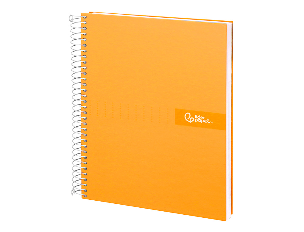 Caderno espiral liderpapel din a5 crafty capa forrada 120 f 90 gr quadricula 5mm 5 bandas de cores 6 furos cor laranja ( Imagem 4 de 16 ) - Preview