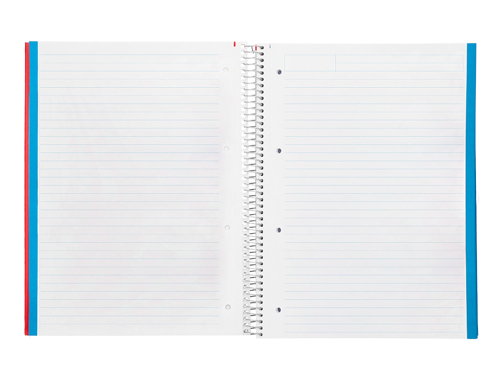 Caderno Espiral Liderpapel Din A4 Jolly Multidisciplina 140 F 75gr 28F 5mm 112F Pautadas 5 Bandas De Cores Sortidas ( Imagem 4 de 23 ) - Preview