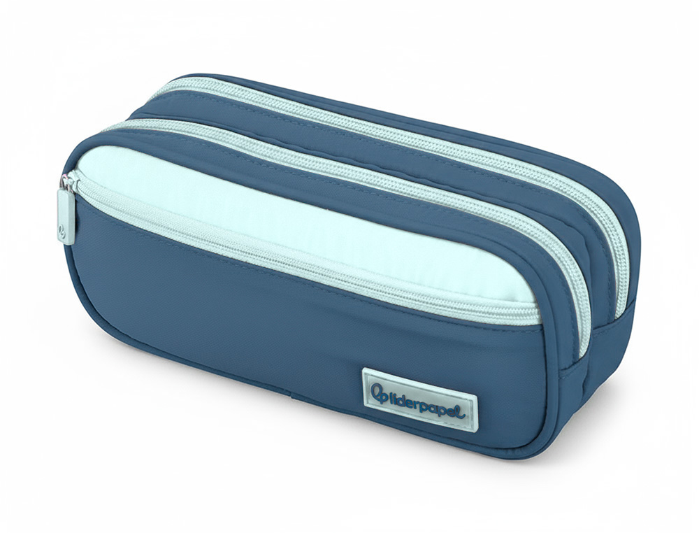 Estojo escolar antartik retangular 3 fechos 210 x 90 mm cor 5 ( Imagem 3 de 7 ) - Preview