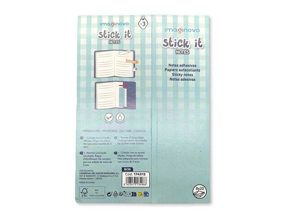 Imaginative adhesive note pad perrito page marker 160 sheets 8x15x48 mm ( Imagem 5 de 6 ) - Preview