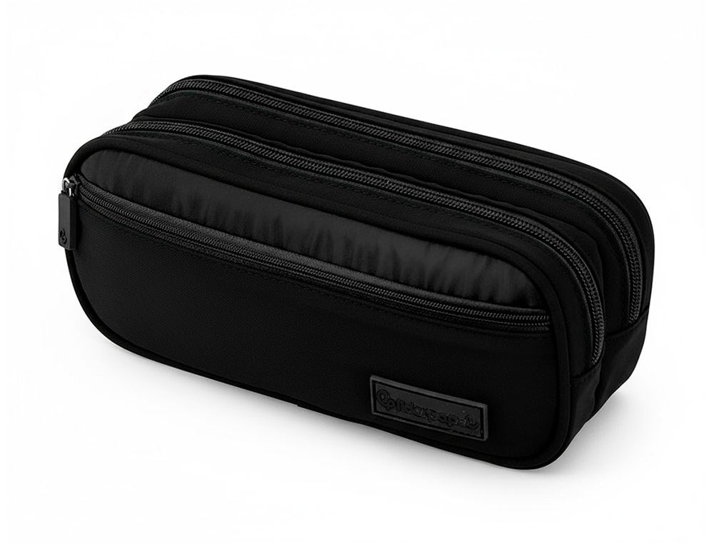Estojo escolar antartik retangular 3 fechos 210 x 90 mm cor 1 ( Imagem 3 de 7 ) - Preview