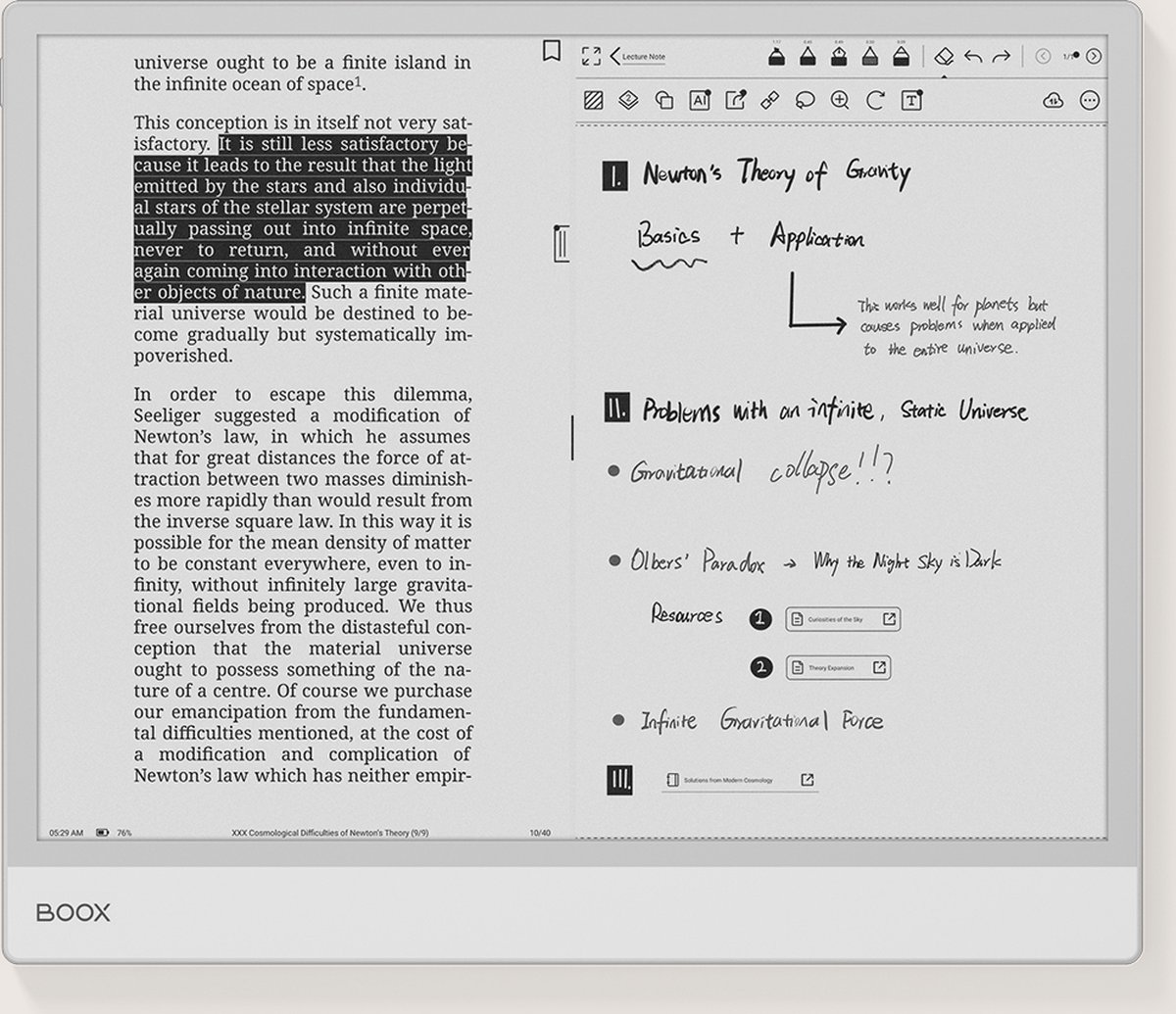BOOX Note Max - 13.3" e-ink tablet, Google Play Store, A4 format ( Imagem 4 de 4 ) - Preview