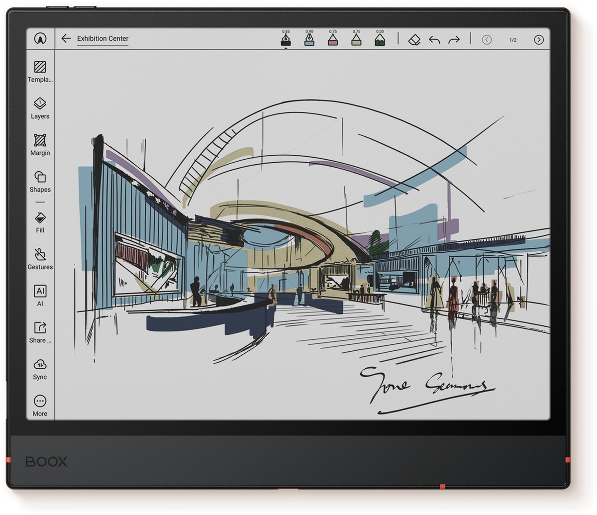 BOOX Note Air5 C - Leitor de e-books com tela de tinta eletrónica colorida, tablet para desenho, Android 15, Play Store, BSR, caneta stylus 3 ( Imagem 3 de 4 ) - Preview