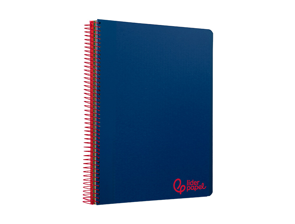 Caderno espiral liderpapel din a6 wonder capa plastico 120 f 90 gr quadricula 5mm 4 bandas de cores cor azul marinho ( Imagem 4 de 8 ) - Preview