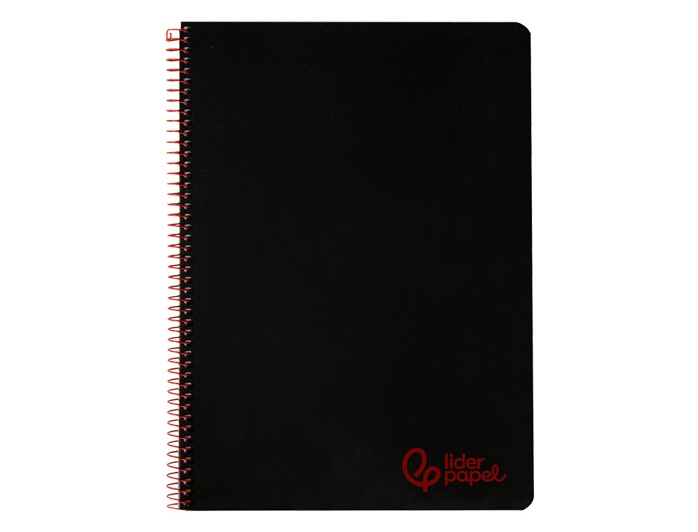 Caderno espiral liderpapel a4 wonder capa plastico 80f 90gr quadricula 4mm com margem preto ( Imagem 2 de 16 ) - Preview